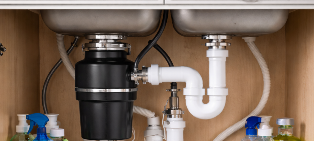 pipes under kitchen sink